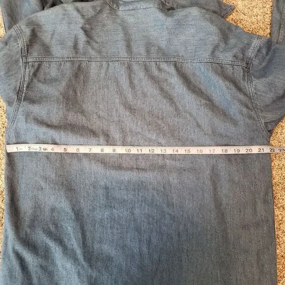 Artworks by Kay Black Ladies Button Down Denim Top,Large - Picture 11 of 12